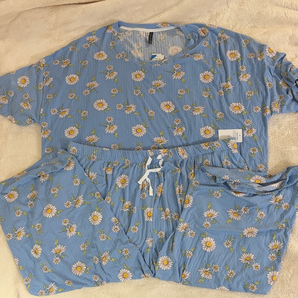 Blue Floral Womans Pajamas